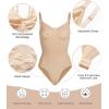 imageSHAPERX Womens Shapewear Bodysuit Tummy Control Body Shaper Waist Snatching Seamless Body SuitBeige