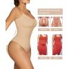imageSHAPERX Womens Shapewear Bodysuit Tummy Control Body Shaper Waist Snatching Seamless Body SuitBeige