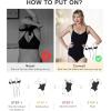 imageSHAPERX Womens Shapewear Bodysuit Tummy Control Body Shaper Waist Snatching Seamless Body SuitBlack
