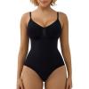 imageSHAPERX Womens Shapewear Bodysuit Tummy Control Body Shaper Waist Snatching Seamless Body SuitBlack