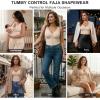 imageSHAPERX Womens Fajas Colombianas Moldeadoras Postpartum Tummy Control Compression Shapewear Body Shaper with Zipper CrotchBeige
