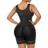 imageSHAPERX Womens Fajas Colombianas Moldeadoras Postpartum Tummy Control Compression Shapewear Body Shaper with Zipper CrotchBlack