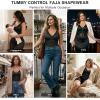 imageSHAPERX Womens Fajas Colombianas Moldeadoras Postpartum Tummy Control Compression Shapewear Body Shaper with Zipper CrotchBlack