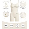 image:imageSHAPERX Shapewear for Women Tummy Control Bodysuit Mid Thigh Body Shaper Shorts for a Lifted LookWhite