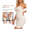 image:imageSHAPERX Shapewear for Women Tummy Control Bodysuit Mid Thigh Body Shaper Shorts for a Lifted LookWhite