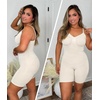 image:imageSHAPERX Shapewear for Women Tummy Control Bodysuit Mid Thigh Body Shaper Shorts for a Lifted LookWhite