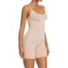 image:imageSHAPERX Womens Shapewear Bodysuit Smoothing Tummy Control Body Shaper with Adjustable Straps Comfortable MidThigh ShortsBeige