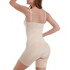 image:imageSHAPERX Womens Shapewear Bodysuit Smoothing Tummy Control Body Shaper with Adjustable Straps Comfortable MidThigh ShortsBeige
