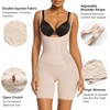 image:imageSHAPERX Womens Shapewear Bodysuit Smoothing Tummy Control Body Shaper with Adjustable Straps Comfortable MidThigh ShortsBeigeunderbust