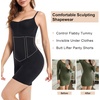 image:imageSHAPERX Womens Shapewear Bodysuit Smoothing Tummy Control Body Shaper with Adjustable Straps Comfortable MidThigh ShortsBlack