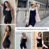 image:imageSHAPERX Womens Shapewear Bodysuit Smoothing Tummy Control Body Shaper with Adjustable Straps Comfortable MidThigh ShortsBlack
