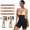 image:imageSHAPERX Womens Shapewear Bodysuit Smoothing Tummy Control Body Shaper with Adjustable Straps Comfortable MidThigh ShortsBlackhigh Waist Control Panty
