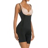 image:imageSHAPERX Womens Shapewear Bodysuit Smoothing Tummy Control Body Shaper with Adjustable Straps Comfortable MidThigh ShortsBlackunderbust