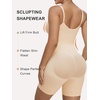 image:imageSHAPERX Womens Shapewear Bodysuit Tummy Control Seamless ZipUp Body Shaper Waist Defining SilhouetteBeige