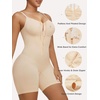 image:imageSHAPERX Womens Shapewear Bodysuit Tummy Control Seamless ZipUp Body Shaper Waist Defining SilhouetteBeige