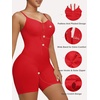 image:imageSHAPERX Womens Shapewear Bodysuit Tummy Control Seamless ZipUp Body Shaper Waist Defining SilhouetteRed