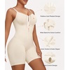 image:imageSHAPERX Womens Shapewear Bodysuit Tummy Control Seamless ZipUp Body Shaper Waist Defining SilhouetteWhite