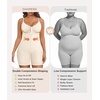 image:imageSHAPERX Womens Shapewear Bodysuit Tummy Control Seamless ZipUp Body Shaper Waist Defining SilhouetteWhite