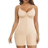 image:imageSHAPERX Womens Shapewear Bodysuit Tummy Control Seamless ZipUp Body Shaper Waist Defining SilhouetteBeige