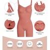 image:imageSHAPERX Shapewear for Women Tummy Control Bodysuit Mid Thigh Body Shaper Shorts for a Lifted LookClay
