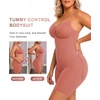 image:imageSHAPERX Shapewear for Women Tummy Control Bodysuit Mid Thigh Body Shaper Shorts for a Lifted LookClay