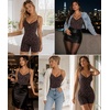 image:imageSHAPERX Shapewear for Women Tummy Control Bodysuit Mid Thigh Body Shaper Shorts for a Lifted LookLeopard