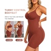 image:imageSHAPERX Shapewear for Women Tummy Control Bodysuit Mid Thigh Body Shaper Shorts for a Lifted LookMahogany