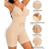 image:imageSHAPERX Womens Shapewear Bodysuit Bonded Tummy Control Panel Seamless Faja ZipUp Body Shaper With Zipper CrotchBeige