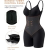 image:imageSHAPERX Womens Shapewear Bodysuit Bonded Tummy Control Panel Seamless Faja ZipUp Body Shaper With Zipper CrotchBlack