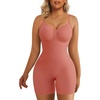 image:imageSHAPERX Shapewear for Women Tummy Control Bodysuit Mid Thigh Body Shaper Shorts for a Lifted LookClay