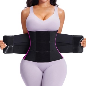 image:imageSHPAERX Womens Waist Trainer Belts Tummy Control Workout Waist Cincher  Internal 3Strap Adjustable Compression Thin HighStretch Fabric and 5 Flexible Boning for Posture Support amp Daily WearRose