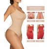 image:imageSHAPERX Womens Tummy Control Shapewear Thong Bodysuit Seamless Waist Snatching Body ShaperBeige Thong