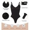 image:imageSHAPERX Womens Tummy Control Shapewear Thong Bodysuit Seamless Waist Snatching Body ShaperBlack Thong