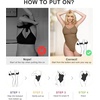 image:imageSHAPERX Womens Tummy Control Shapewear Thong Bodysuit Seamless Waist Snatching Body ShaperBrown