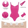 image:imageSHAPERX Womens Tummy Control Shapewear Thong Bodysuit Seamless Waist Snatching Body ShaperRose Red