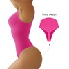 image:imageSHAPERX Womens Tummy Control Shapewear Thong Bodysuit Seamless Waist Snatching Body ShaperRose Red