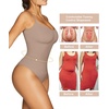 image:imageSHAPERX Womens Tummy Control Shapewear Thong Bodysuit Seamless Waist Snatching Body ShaperSienna