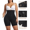 image:imageSHAPERX High Waisted Tummy Control Shapewear Shorts for Women Seamless Zip Up Body Shaper with Hooks amp Flexible BoningBlack