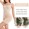 image:imageSHAPERX Womens Full Body Shapewear Bodysuit Tummy Control Shaper with Adjustable Straps Comfortable MidThigh ShortsBeige