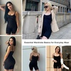 image:imageSHAPERX Womens Full Body Shapewear Bodysuit Tummy Control Shaper with Adjustable Straps Comfortable MidThigh ShortsBlack
