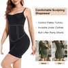 image:imageSHAPERX Womens Full Body Shapewear Bodysuit Tummy Control Shaper with Adjustable Straps Comfortable MidThigh ShortsBlack