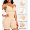 image:imageSHAPERX Womens Shapewear Bodysuit Bonded Tummy Control Panel Seamless FajaBeige