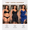 image:imageSHAPERX Womens Shapewear Bodysuit Bonded Tummy Control Panel Seamless FajaBlack