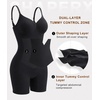 image:imageSHAPERX Womens Shapewear Bodysuit Bonded Tummy Control Panel Seamless FajaBlack