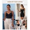 image:imageSHAPERX Womens Shapewear Bodysuit Bonded Tummy Control Panel Seamless FajaBlack