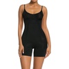 image:imageSHAPERX Womens Full Body Shapewear Bodysuit Tummy Control Shaper with Adjustable Straps Comfortable MidThigh ShortsBlack