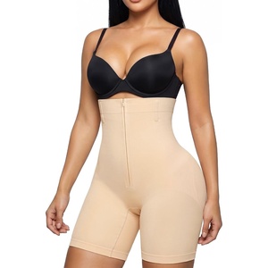 image:imageSHAPERX High Waisted Tummy Control Shapewear Shorts for Women Seamless Zip Up Body Shaper with Hooks amp Flexible BoningBeige